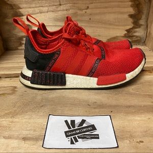Adidas nmd r1 red black scarlet sneakers shoes